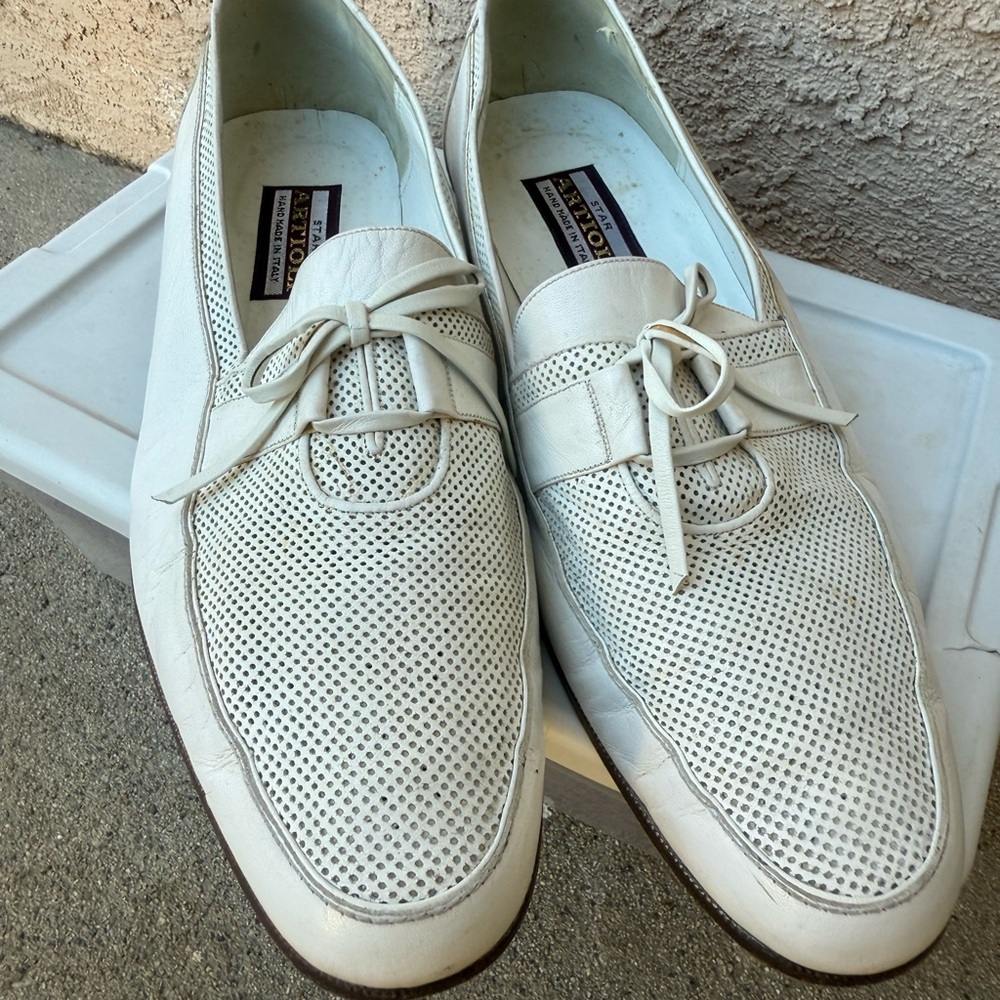 White Leather Men's Loafers